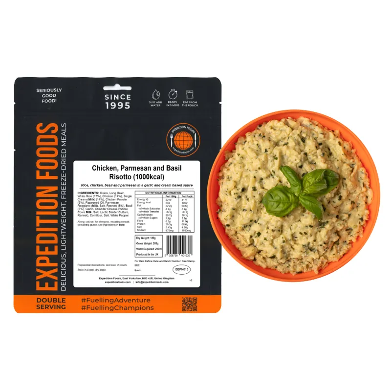 Expedition Foods Chicken Parmesan and Basil Risotto - 1000kcal-2